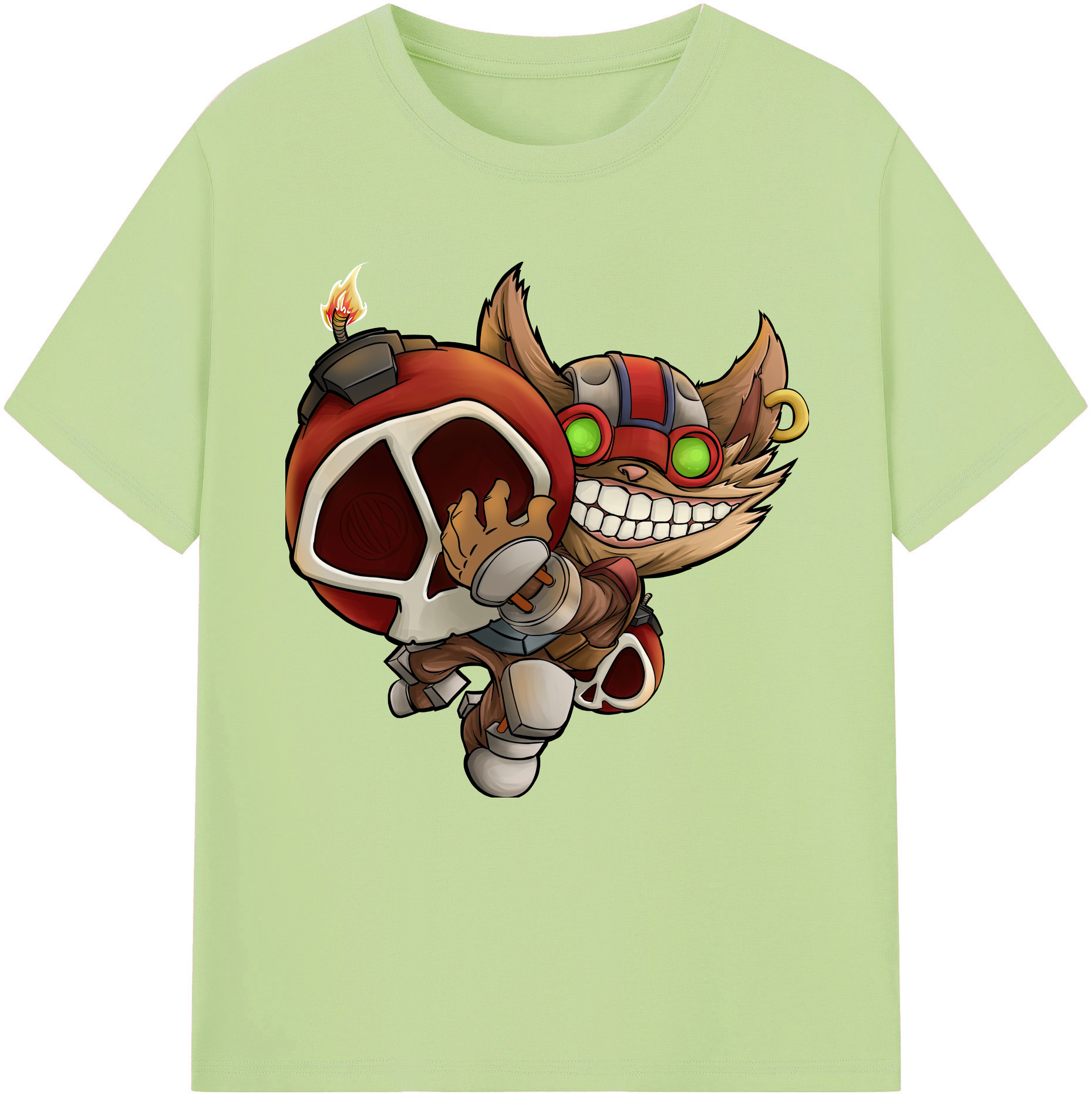 リーグ・オブ・レジェンド League of Legends LOL 綿100％半袖Tシャツ（フロントプリント）